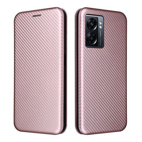 Custodia Portafoglio In Pelle Cover con Supporto L02Z per Realme V23i 5G Oro Rosa