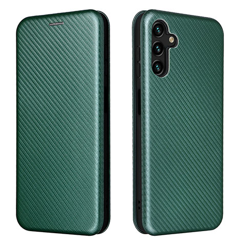 Custodia Portafoglio In Pelle Cover con Supporto L02Z per Samsung Galaxy A13 5G Verde