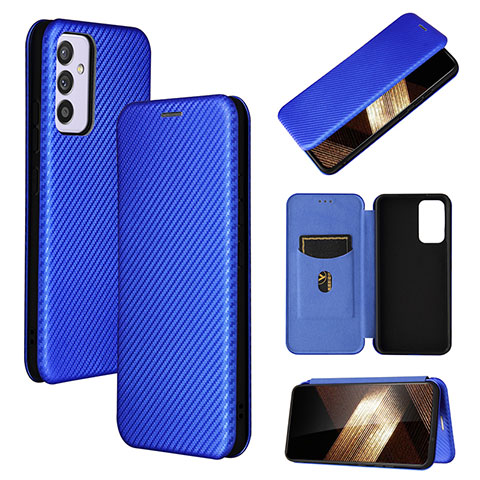 Custodia Portafoglio In Pelle Cover con Supporto L02Z per Samsung Galaxy A15 4G Blu