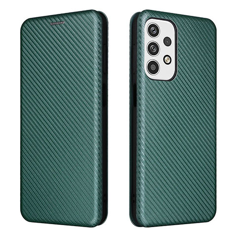 Custodia Portafoglio In Pelle Cover con Supporto L02Z per Samsung Galaxy A23 4G Verde