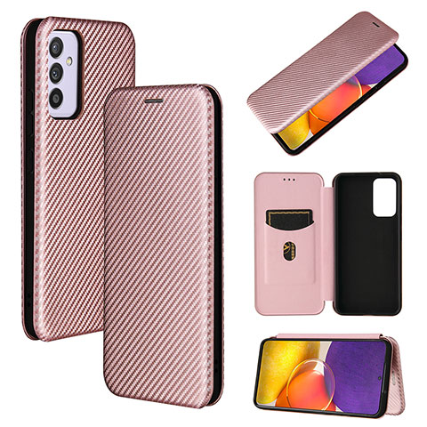 Custodia Portafoglio In Pelle Cover con Supporto L02Z per Samsung Galaxy A24 4G Oro Rosa