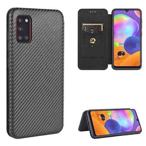 Custodia Portafoglio In Pelle Cover con Supporto L02Z per Samsung Galaxy A31 Nero