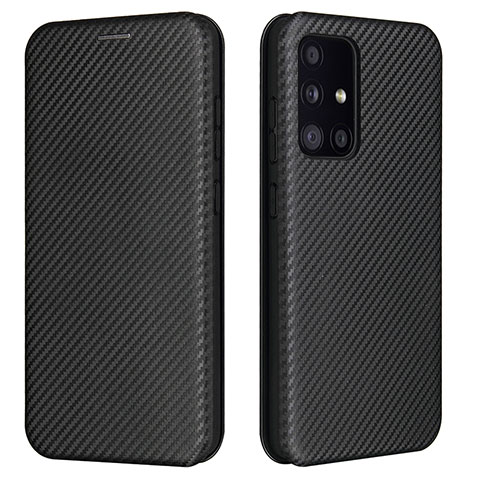 Custodia Portafoglio In Pelle Cover con Supporto L02Z per Samsung Galaxy A52 5G Nero