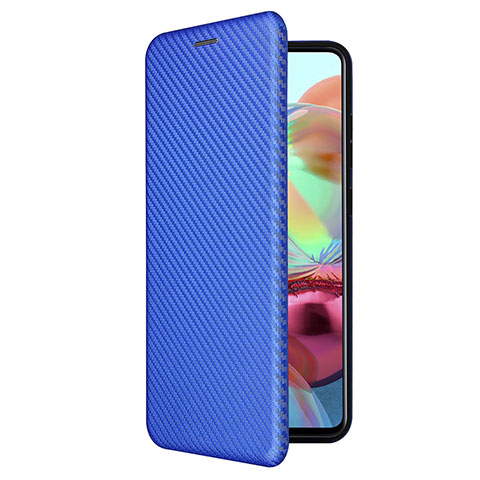 Custodia Portafoglio In Pelle Cover con Supporto L02Z per Samsung Galaxy A72 4G Blu