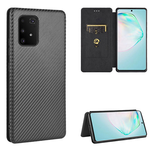 Custodia Portafoglio In Pelle Cover con Supporto L02Z per Samsung Galaxy A91 Nero