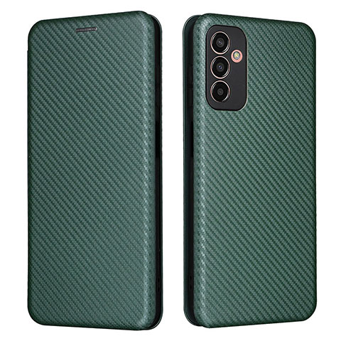 Custodia Portafoglio In Pelle Cover con Supporto L02Z per Samsung Galaxy F13 4G Verde