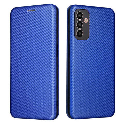 Custodia Portafoglio In Pelle Cover con Supporto L02Z per Samsung Galaxy M13 4G Blu