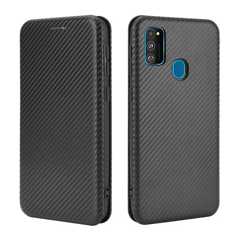 Custodia Portafoglio In Pelle Cover con Supporto L02Z per Samsung Galaxy M21 Nero