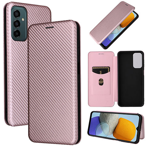 Custodia Portafoglio In Pelle Cover con Supporto L02Z per Samsung Galaxy M23 5G Oro Rosa