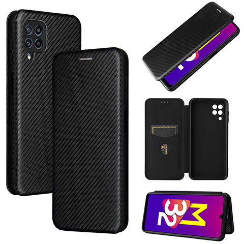 Custodia Portafoglio In Pelle Cover con Supporto L02Z per Samsung Galaxy M32 4G Nero