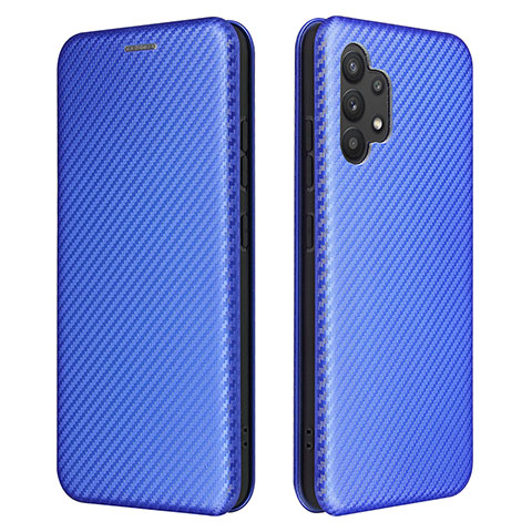 Custodia Portafoglio In Pelle Cover con Supporto L02Z per Samsung Galaxy M32 5G Blu