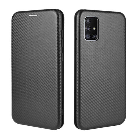 Custodia Portafoglio In Pelle Cover con Supporto L02Z per Samsung Galaxy M51 Nero