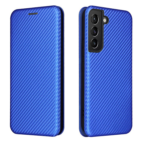 Custodia Portafoglio In Pelle Cover con Supporto L02Z per Samsung Galaxy S21 FE 5G Blu