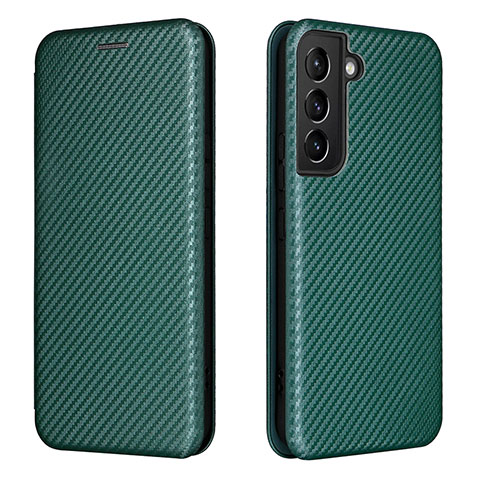 Custodia Portafoglio In Pelle Cover con Supporto L02Z per Samsung Galaxy S22 Plus 5G Verde