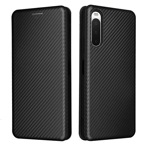 Custodia Portafoglio In Pelle Cover con Supporto L02Z per Sony Xperia 10 V Nero