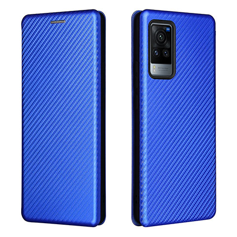 Custodia Portafoglio In Pelle Cover con Supporto L02Z per Vivo X60 Pro 5G Blu