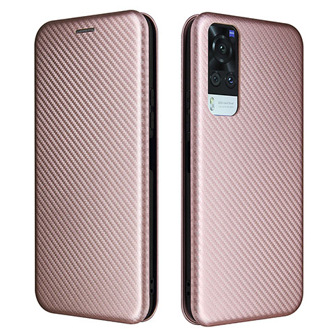 Custodia Portafoglio In Pelle Cover con Supporto L02Z per Vivo Y53s NFC Oro Rosa