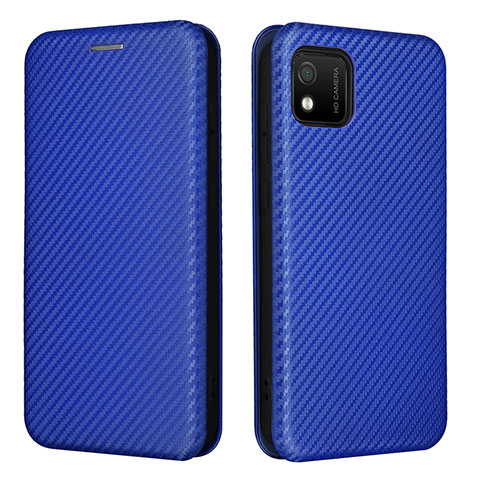 Custodia Portafoglio In Pelle Cover con Supporto L02Z per Wiko Y52 Blu