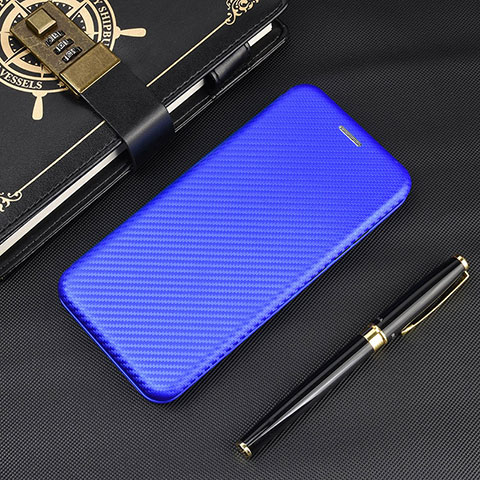 Custodia Portafoglio In Pelle Cover con Supporto L02Z per Xiaomi Poco M2 Blu