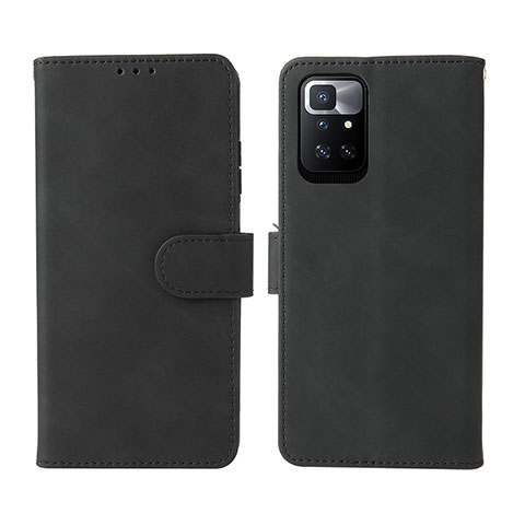 Custodia Portafoglio In Pelle Cover con Supporto L02Z per Xiaomi Redmi 10 (2022) Nero