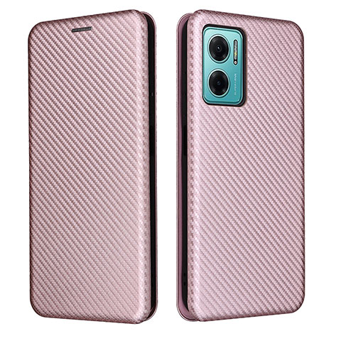 Custodia Portafoglio In Pelle Cover con Supporto L02Z per Xiaomi Redmi 10 5G Oro Rosa