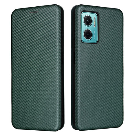 Custodia Portafoglio In Pelle Cover con Supporto L02Z per Xiaomi Redmi 10 5G Verde