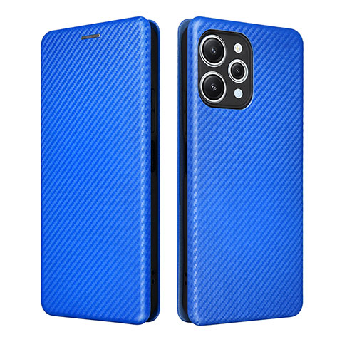 Custodia Portafoglio In Pelle Cover con Supporto L02Z per Xiaomi Redmi 12 4G Blu