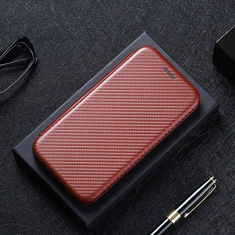 Custodia Portafoglio In Pelle Cover con Supporto L02Z per Xiaomi Redmi 9AT Marrone