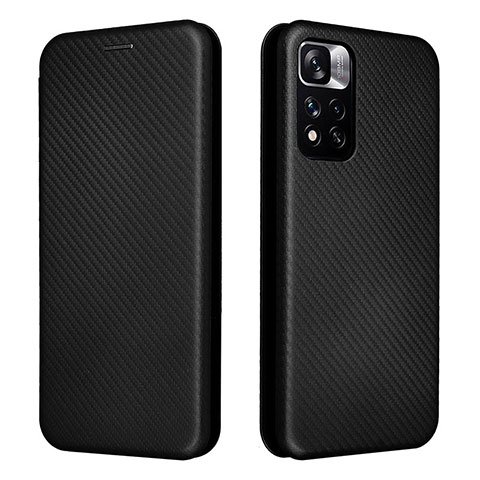 Custodia Portafoglio In Pelle Cover con Supporto L02Z per Xiaomi Redmi Note 11 5G Nero