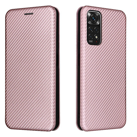 Custodia Portafoglio In Pelle Cover con Supporto L02Z per Xiaomi Redmi Note 11S 4G Oro Rosa