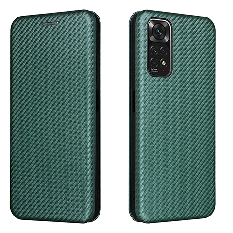 Custodia Portafoglio In Pelle Cover con Supporto L02Z per Xiaomi Redmi Note 11S 4G Verde