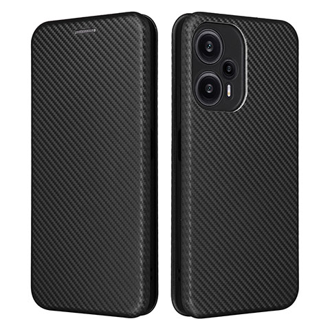 Custodia Portafoglio In Pelle Cover con Supporto L02Z per Xiaomi Redmi Note 12 Turbo 5G Nero