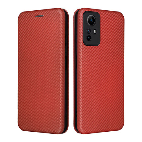 Custodia Portafoglio In Pelle Cover con Supporto L02Z per Xiaomi Redmi Note 12S Marrone