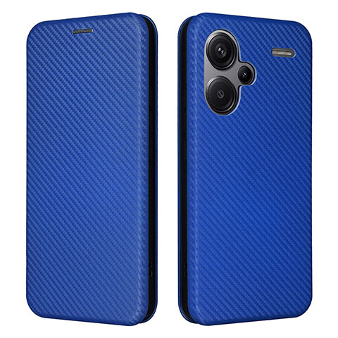 Custodia Portafoglio In Pelle Cover con Supporto L02Z per Xiaomi Redmi Note 13 Pro+ Plus 5G Blu