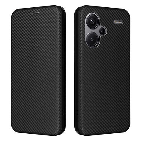 Custodia Portafoglio In Pelle Cover con Supporto L02Z per Xiaomi Redmi Note 13 Pro+ Plus 5G Nero