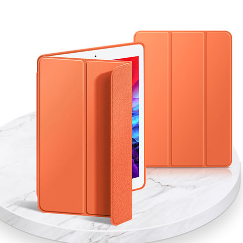 Custodia Portafoglio In Pelle Cover con Supporto L03 per Apple iPad 10.2 (2019) Arancione