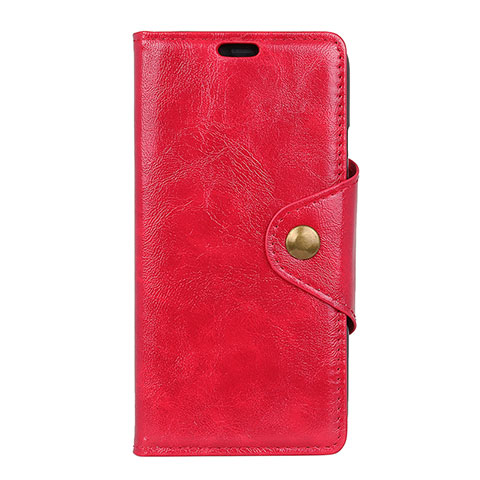 Custodia Portafoglio In Pelle Cover con Supporto L03 per HTC U12 Plus Rosso