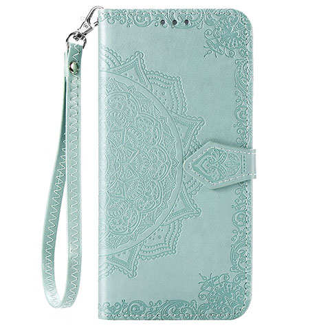 Custodia Portafoglio In Pelle Cover con Supporto L03 per Huawei Enjoy 10 Verde