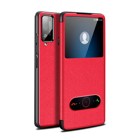 Custodia Portafoglio In Pelle Cover con Supporto L03 per Huawei Honor Play4T Rosso