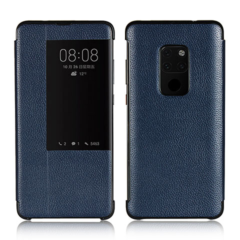 Custodia Portafoglio In Pelle Cover con Supporto L03 per Huawei Mate 20 Blu