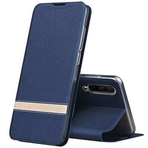 Custodia Portafoglio In Pelle Cover con Supporto L03 per Huawei P Smart Pro (2019) Blu