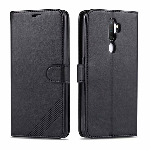 Custodia Portafoglio In Pelle Cover con Supporto L03 per Oppo A11 Nero