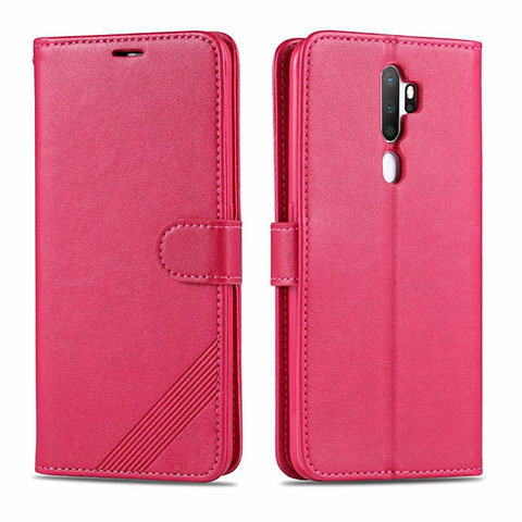 Custodia Portafoglio In Pelle Cover con Supporto L03 per Oppo A11 Rosa Caldo