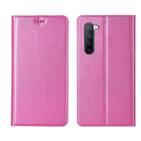 Custodia Portafoglio In Pelle Cover con Supporto L03 per Oppo Find X2 Lite Rosa