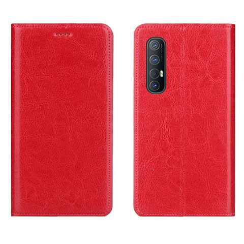 Custodia Portafoglio In Pelle Cover con Supporto L03 per Oppo Reno3 Pro Rosso