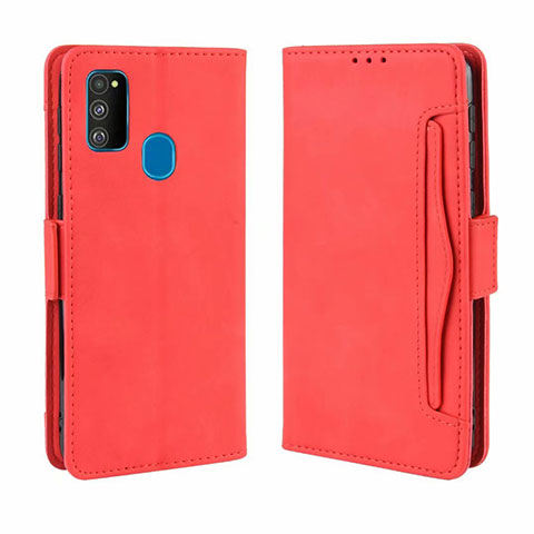 Custodia Portafoglio In Pelle Cover con Supporto L03 per Samsung Galaxy M21 Rosso