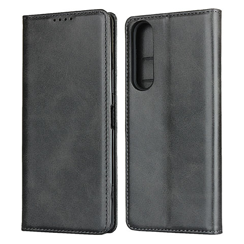 Custodia Portafoglio In Pelle Cover con Supporto L03 per Sony Xperia 1 II Nero