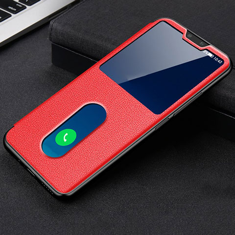 Custodia Portafoglio In Pelle Cover con Supporto L03 per Vivo V20 Pro 5G Rosso