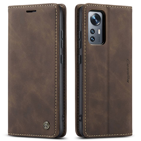 Custodia Portafoglio In Pelle Cover con Supporto L03 per Xiaomi Mi 12S 5G Marrone