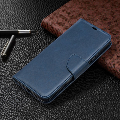 Custodia Portafoglio In Pelle Cover con Supporto L03 per Xiaomi POCO C3 Blu